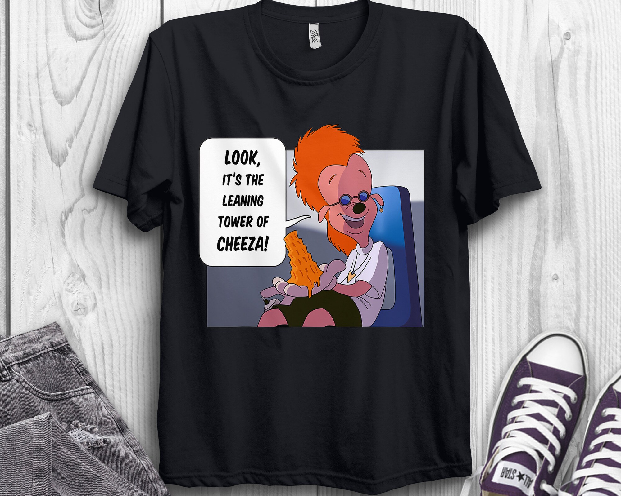 Discover Disney A Goofy Movie The Leaning Tower Of Cheeza T-Shirt