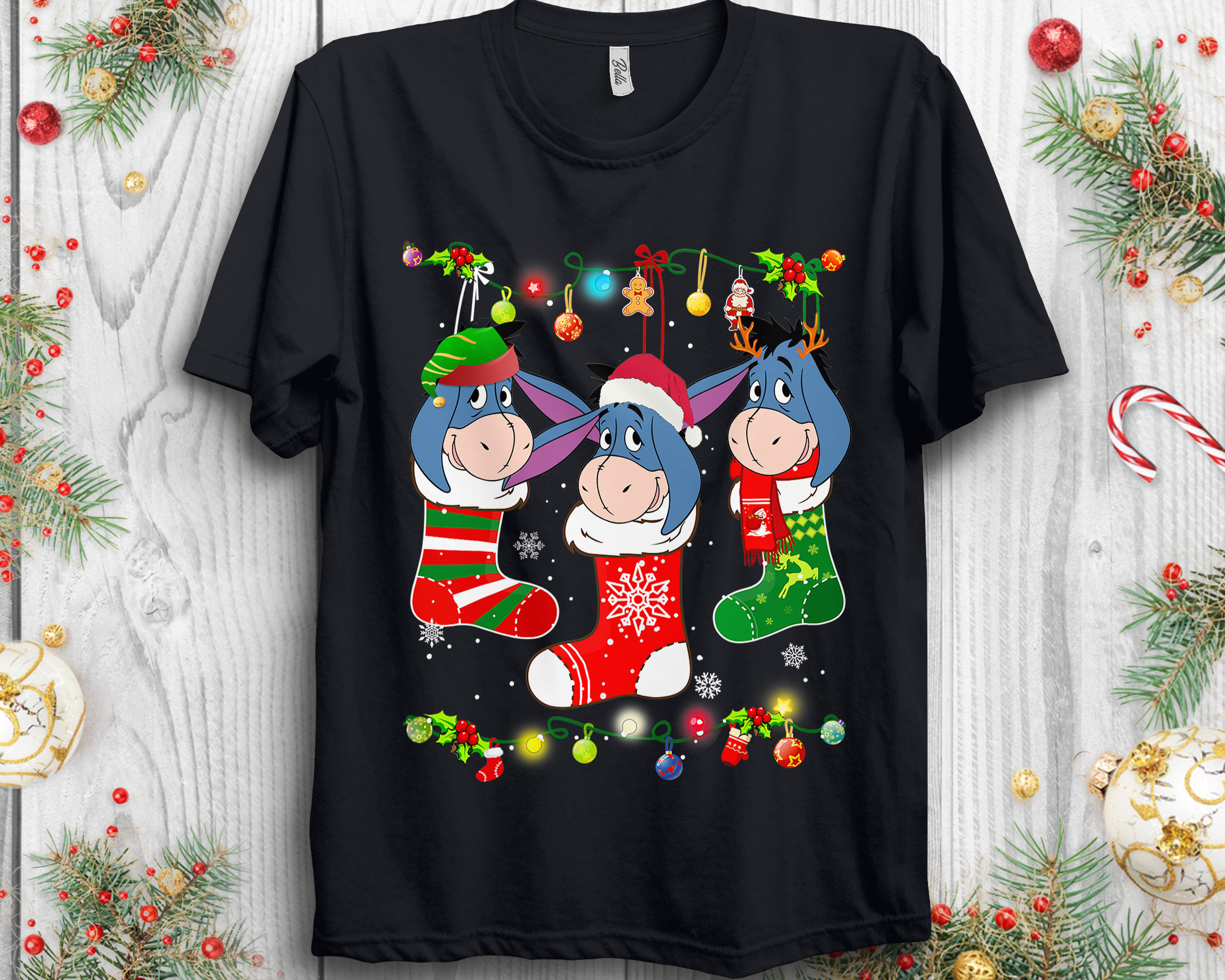 Discover Disney Eeyore Christmas Socks Shirt