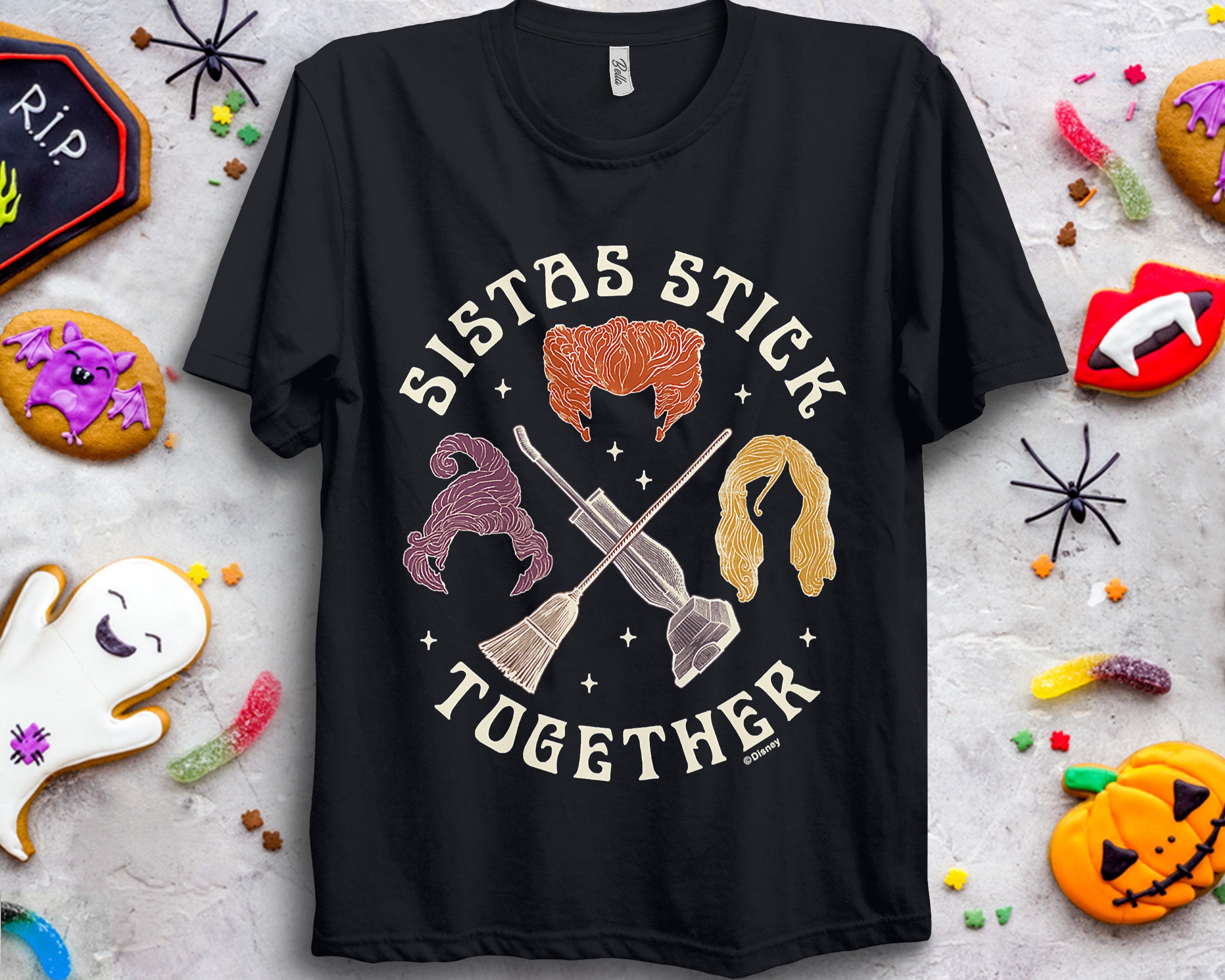 Discover Hocus Pocus Sistas Stick Together T-Shirt, Disney Witch Shirt