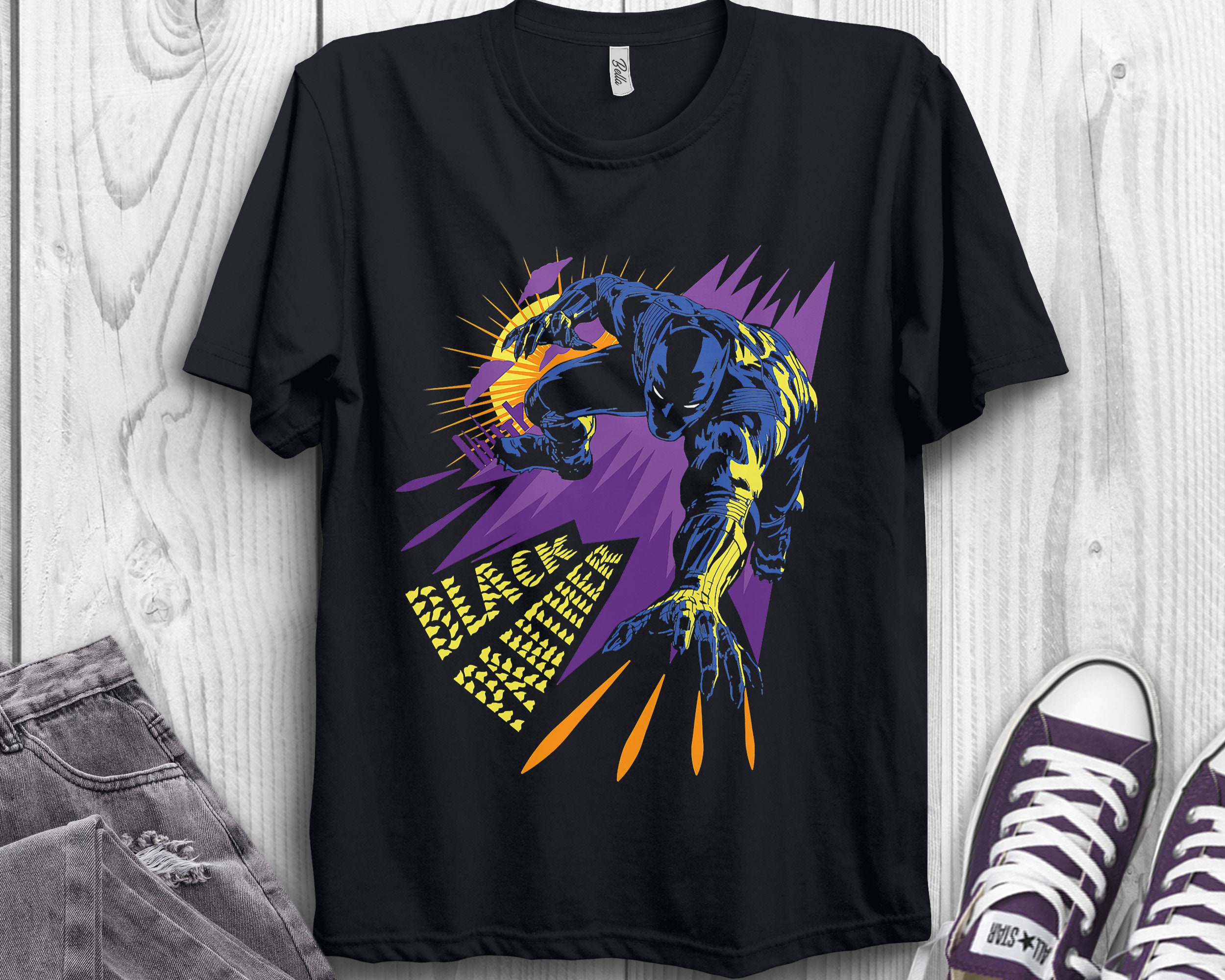 Marvel Black Panther Claw Marks Comic T-Shirt Wakanda Forever T-shirt