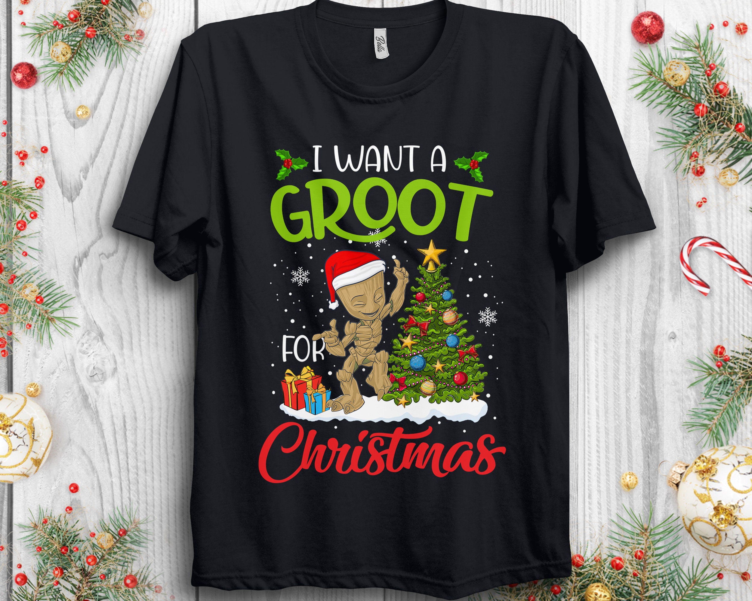 Discover Marvel Guardians Groot Christmas Trees Holiday Shirt