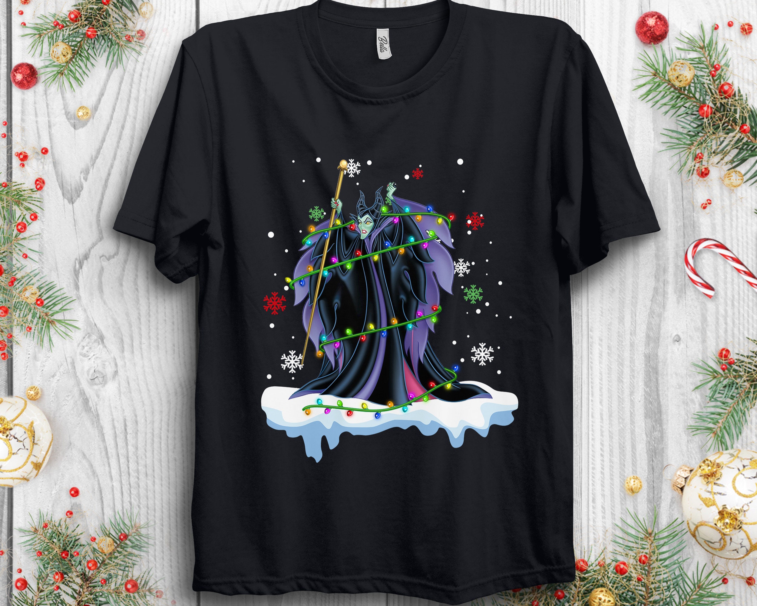 Disney Villains Maleficent Chirstmas Light Shirt