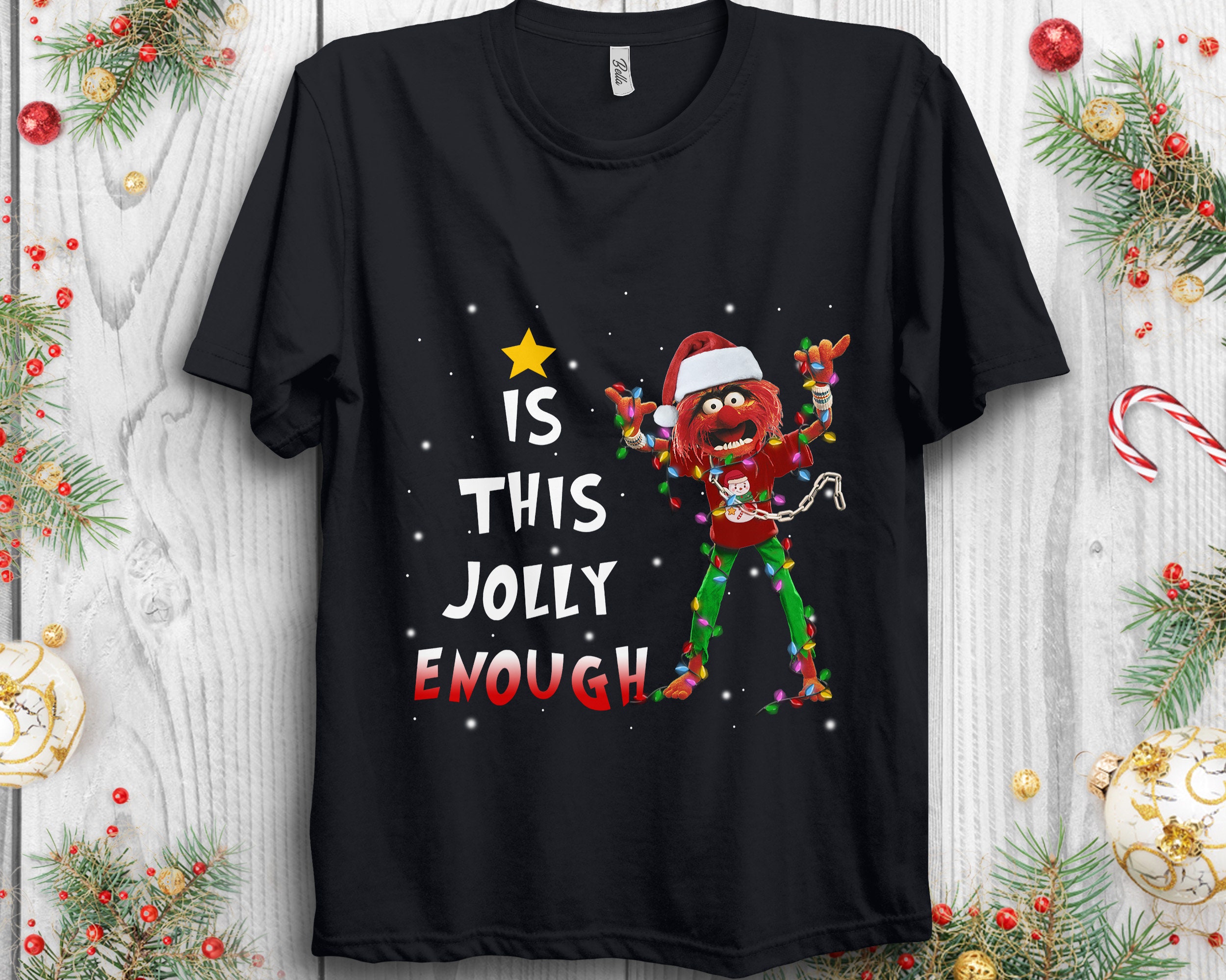 Discover Is This Jolly Enough Animal Muppet Shirt, Disney The Muppets Animal Christmas Lights Shirt, Disneyland Trip Tee Unisex Adut T-shirt Kid Tee