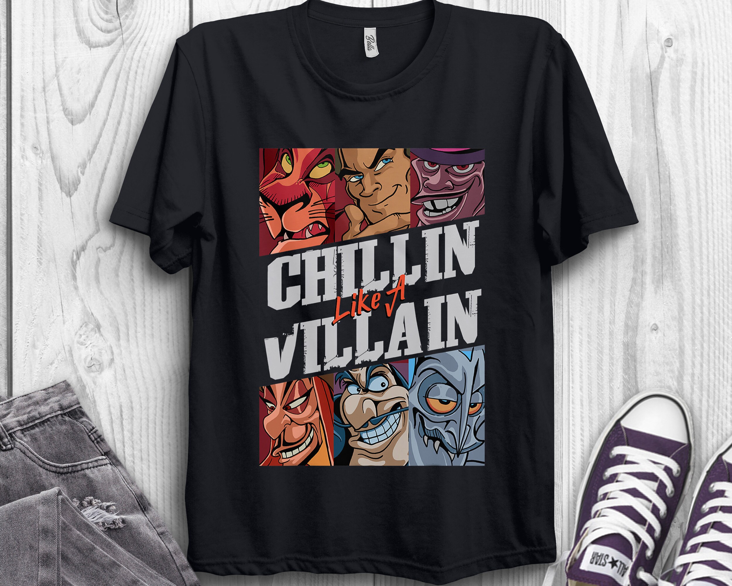 Disney Villains Chillin Like A Villain Group Portrait T-Shirt
