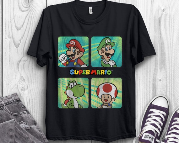 Nintendo Super Mario Brothers Yoshi Toad Splatter T-shirt - Etsy