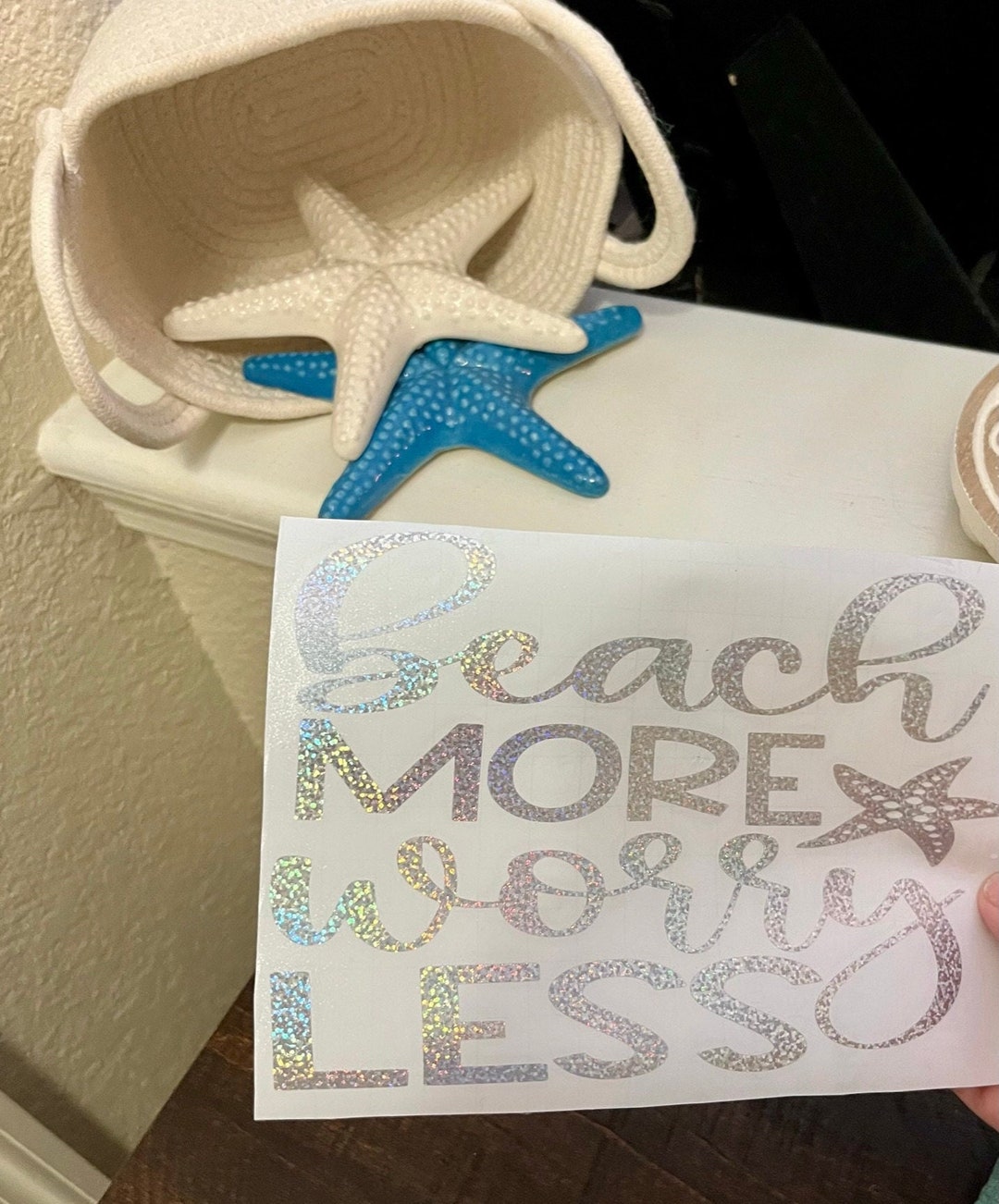 Beach More Worry Less Decal Summer Car Accessories Tropical Etsy