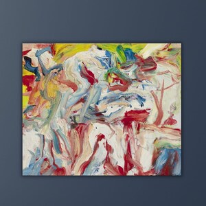 Willem de Kooning abstracte kunst canvasprint, reproductie-prints, trendy moderne canvas muurdecoraties, expressionistische print, Willem de Kooning Arts