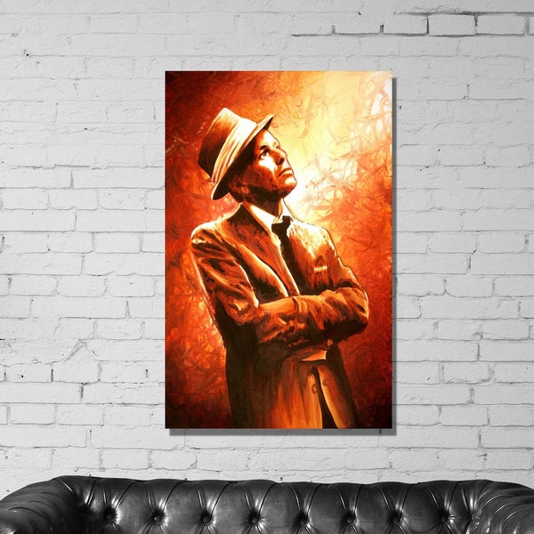 Frank Sinatra Canvas Wall Art,Frank Sinatra Poster Print Art,Hollywood Artist Posters,Movies poster Print,Famous People Poster Print Art