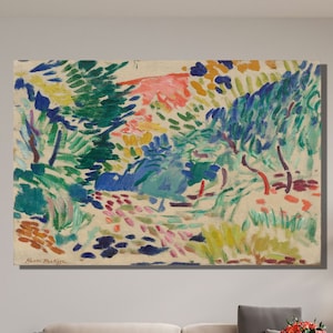 Henri Matisse Landschaft bei Collioure Leinwand Wand Kunst Druck, Reproduktionsdrucke, Trendige Moderne Leinwand Wand Kunst Dekore, Expressionismus Kunstdruck
