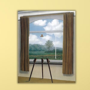 René Magritte Window View Poster Art Print, Rene Magritte Canvas Wall Art, Reprodução de impressão Art Canvas, Surrealismo Canvas Art, Modern Arts