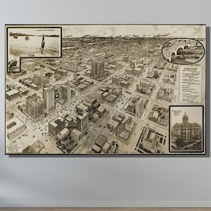 Poster mappa retrò di Houston, stampa mappa vintage di Houston, arte murale per bambini, mappa in stile antico, Texas, arte murale per ufficio, regalo di compleanno per inaugurazione della casa