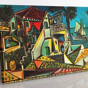 地中海の風景(パブロ ピカソ)額装済ポスター （Picasso tapestry
