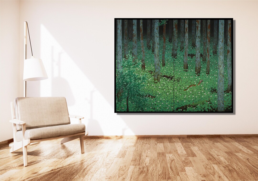Forest 1928 by Katayama Bokuyo Print Art,forest Canvas Wall Art,bokuyo