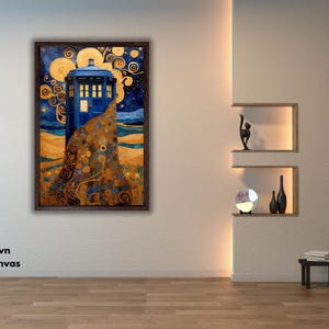 Image showcasing Gustav Klimt Style Gold Forest Sunset Wall Art Canvas,reproduction ...