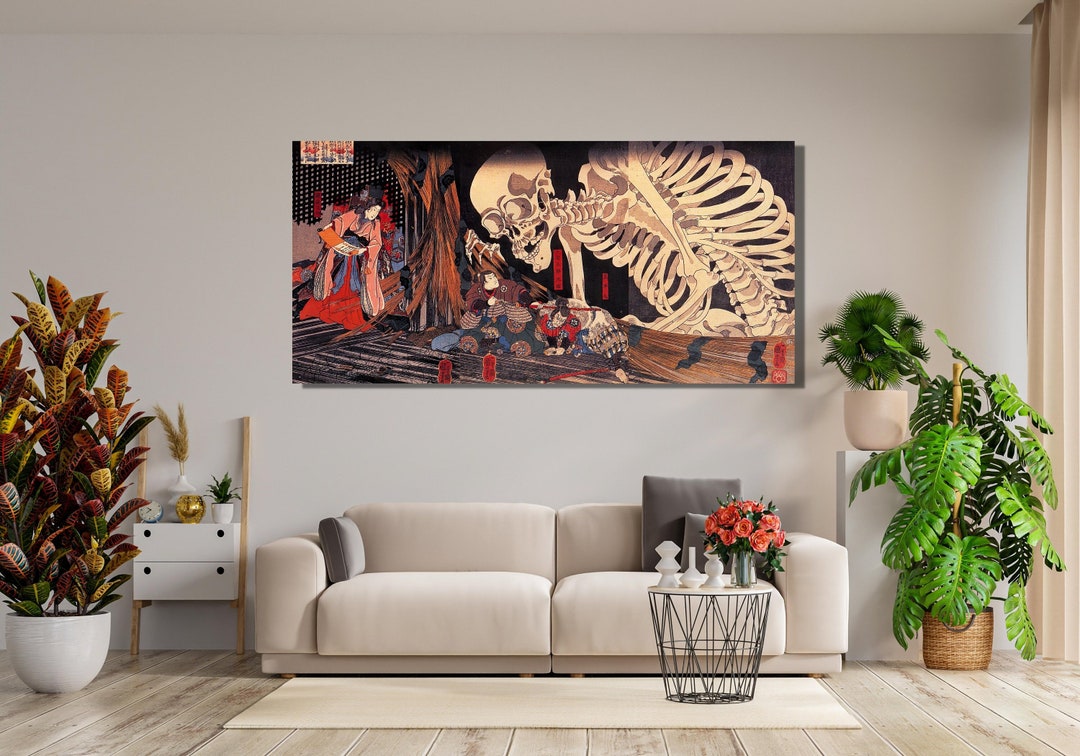 The Witch and the Skeleton Spectre (1844) Painting Art,utagawa ...