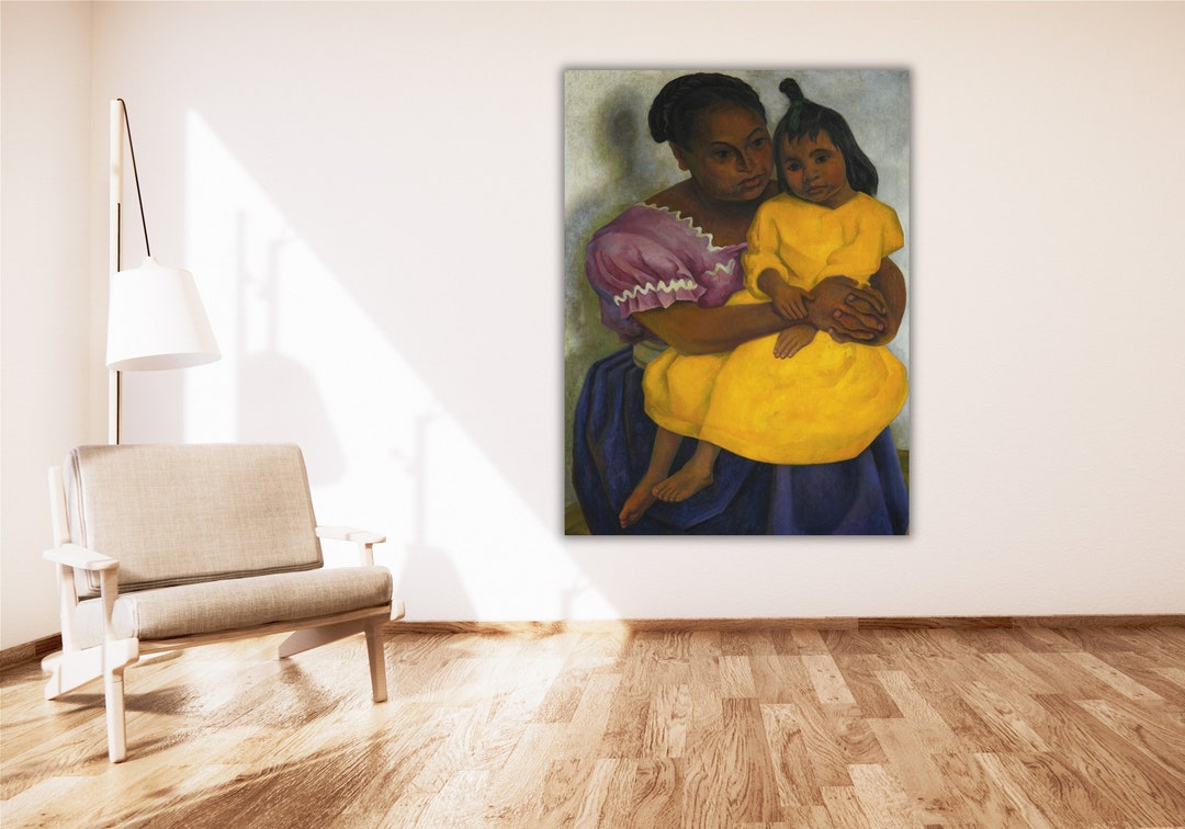 Diego Rivera Mother and Child Poster Art Canvas Print,diego Rivera ...