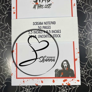 Scream Themed Notepad