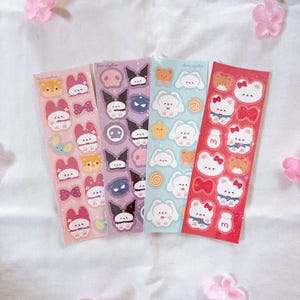 Cute Critter Animal Sticker Sheet | Cute Stickers, Deco, Korean Stationery, Penpal, Journaling, Planner Stickers