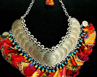 Red Handmade Necklace, Authentic Necklace, Boho Necklace, Red Necklace, Necklace for women, Mothers Day Gift,