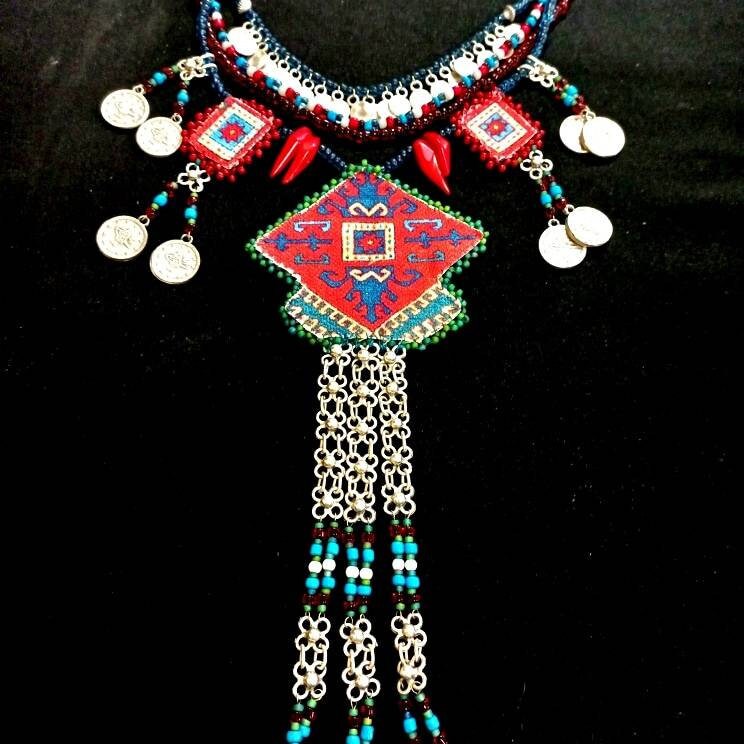 Boho Chic Long Necklace with Coral Stone & Glass Beads | Personalized Gift for Her, Perfect for Sisters and Graduations
