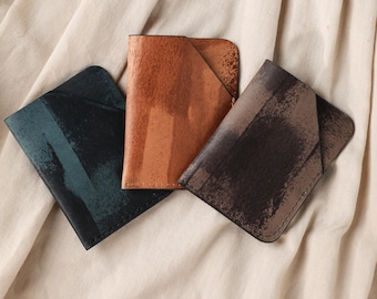 Nomaro – Handmade Leather Card Holder | Slim Minimalist Wallet for Men & Women | Full-Grain Vegetable-Tanned Leather | Gift for Him, Her