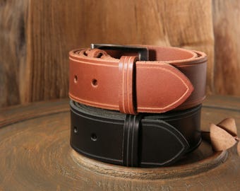 Full Grain Leather Belt 35mm Wide Unisex Vegetable Tanned, Durable Gift for Groomsmen & Birthdays, personalize belt