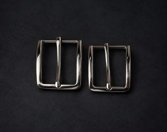 Stainless Steel Belt Buckle: Replacement Classic Silver