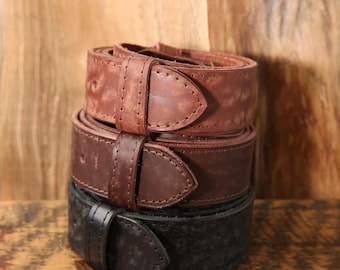 Full Grain Leather Belt 35mm Wide Unisex Vegetable Tanned, Durable Gift for Groomsmen & Birthdays, personalize belt