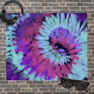 Blue Purple Wine Tie Dye Throw Blanket