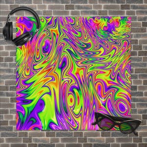 Psychedelic Neon Premium Pillow Case
