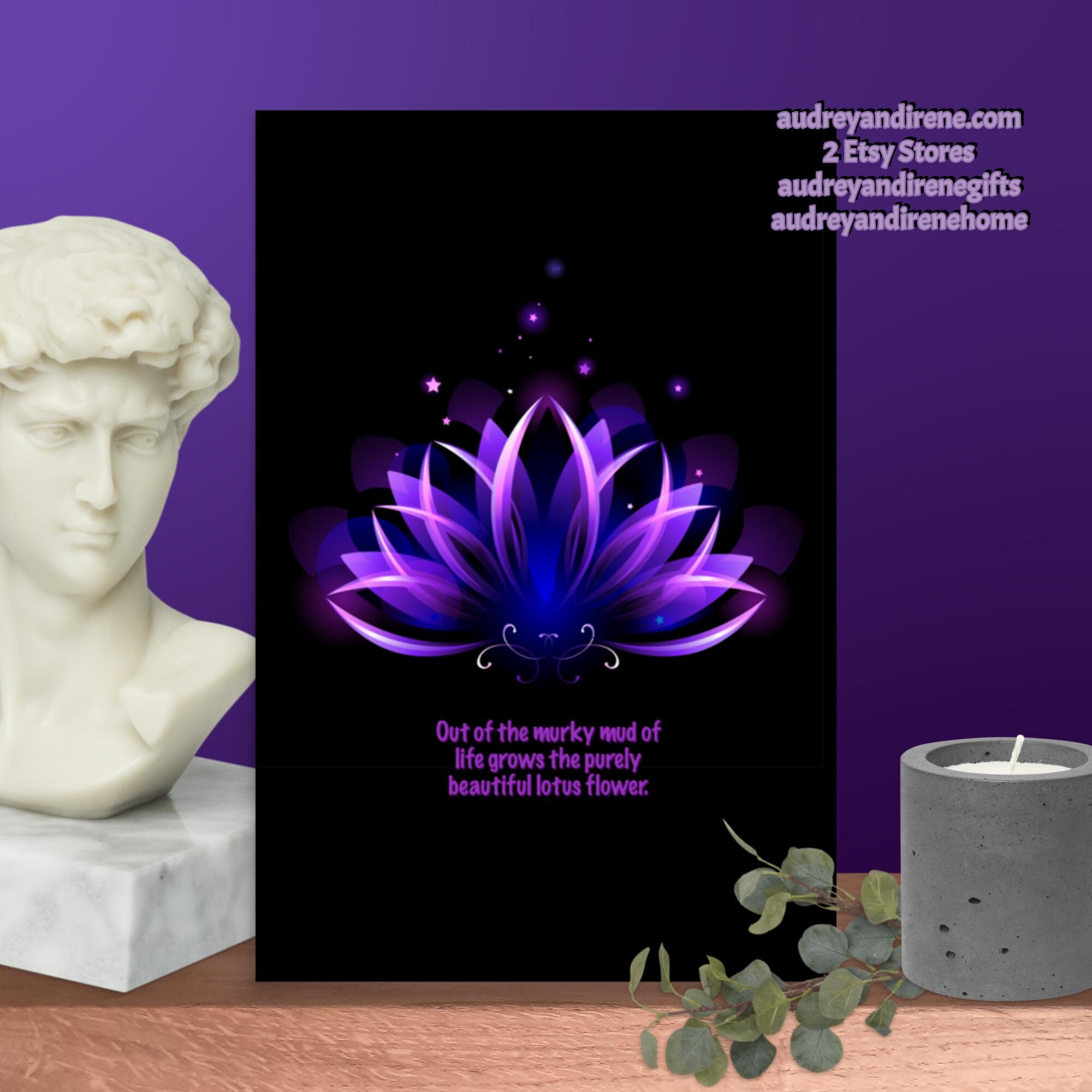 Purple Lotus Flower Poster - Etsy