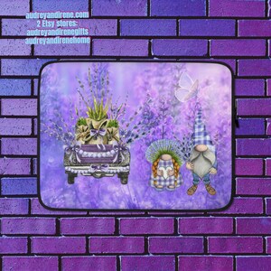 Gnome Lavender Padded Laptop Sleeve