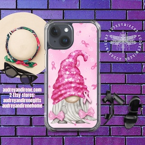 Breast Cancer Awareness Gnome iPhone Case