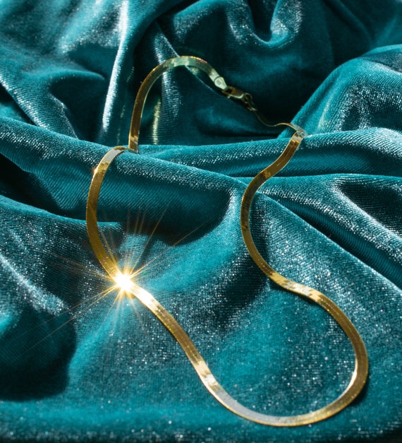 14K Gold 3mm Imperial Herringbone Chain 