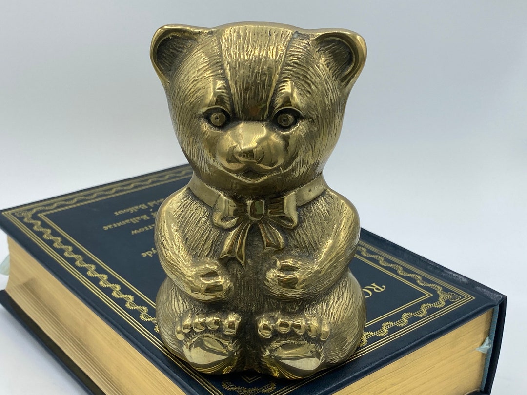 Vintage Brass Teddy Bear Etsy