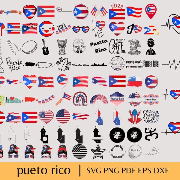 Puerto Rico Svg Bundle, 100 Design, Latina Svg, Cricut Svg, Puerto Rico Png, Puerto Rico Flag, Taino Frog Svg, Boricua Svg