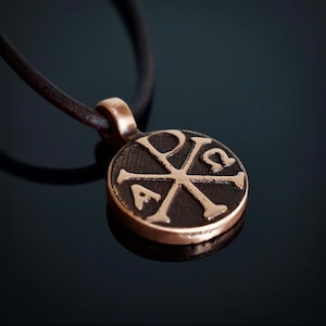 Copper Chi Rho Pendant. Made in America. Hand forged in Montana. Pure Copper.