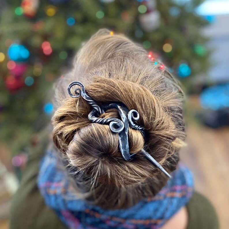 Hand Hair Pin / Bun Holder. Made in Montana. Long Hair Etsy