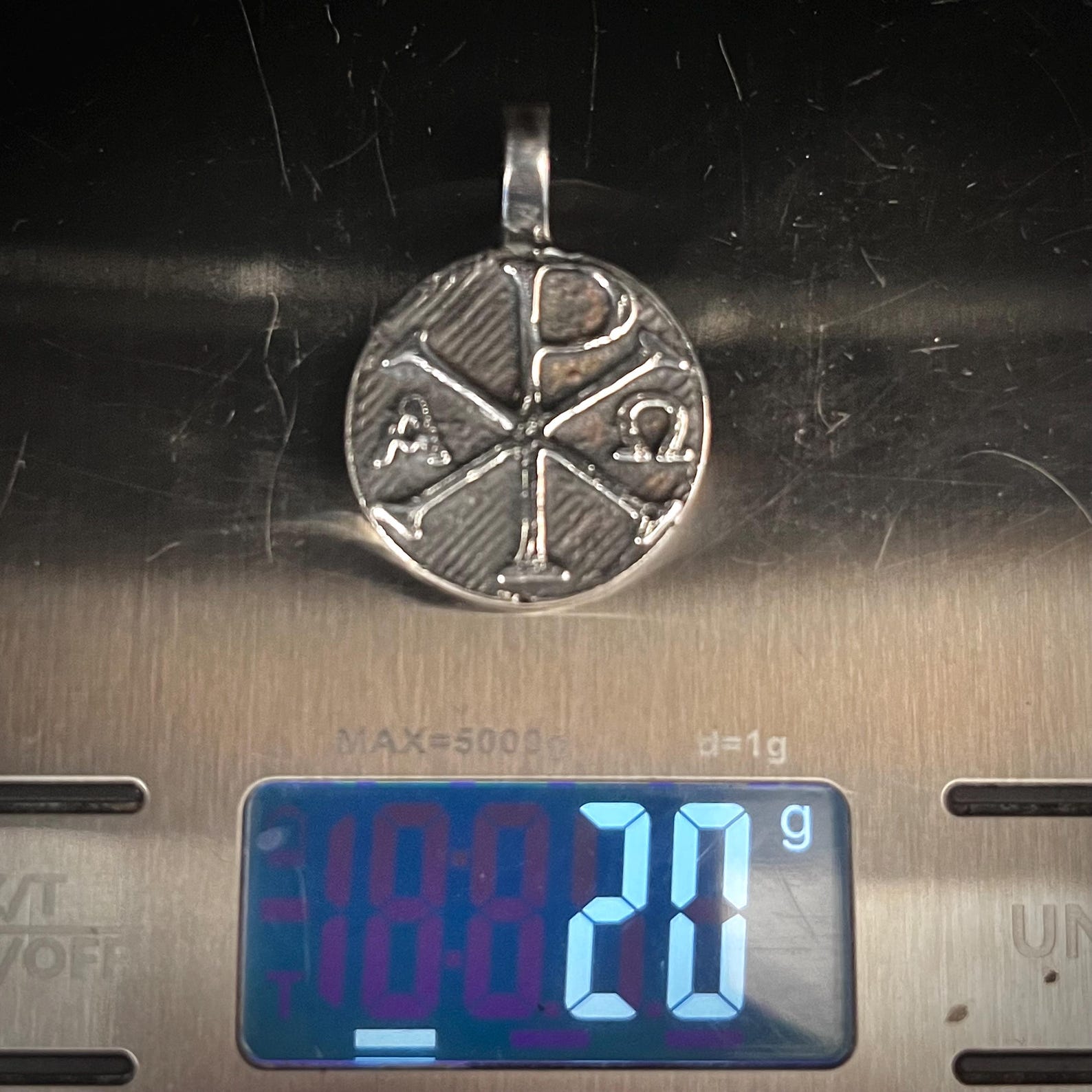 100% Pure Silver Chi Rho Pendant. Made in America. Hand Forged in ...