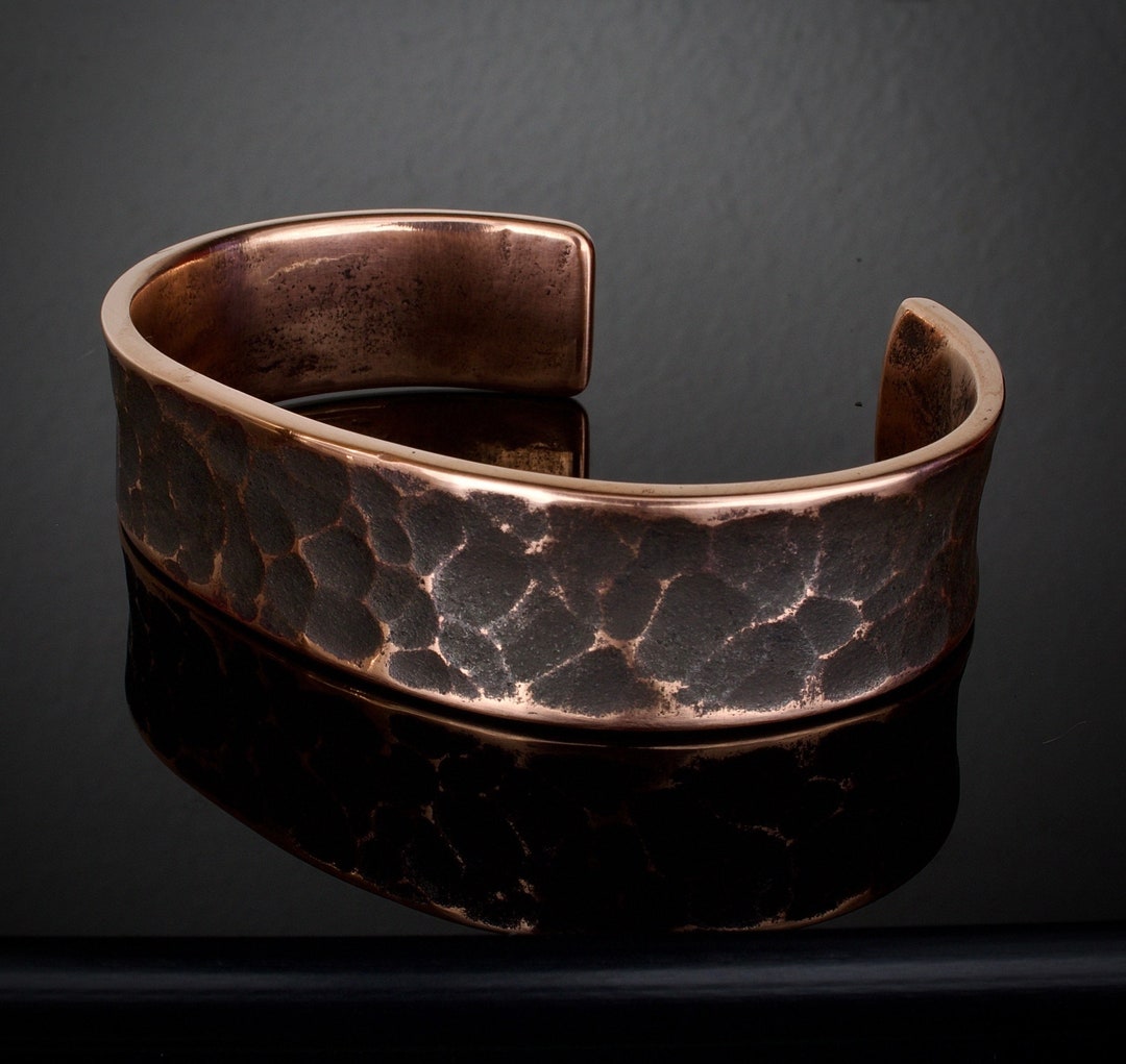 Hammered Copper Cuff. 3/4 Inch Wide. Made in Montana. Anti Inflammatory