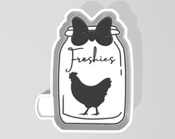 Freshie Chicken Mason Jar, Silicone Mold Box STL File for 3D Printing, Mold Housing for DIY Silicone Molds, Digital Download 3D Print File