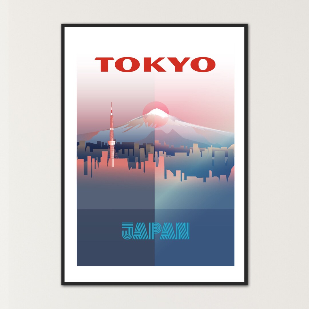Tokyo Art Print Japan Travel Poster Vintage Travel Art - Etsy