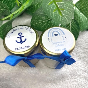 Spersonalizowana Mini Świeca | chrzest chłopca | urodziny | ślub | baby shower | prezent | upominki dla gości | Prezenty dla gości weselnych - 50 ml