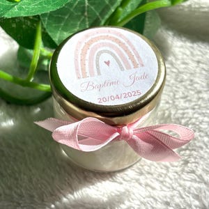 Personalized mini candle – Wedding, bachelorette party, birthday guest gift – Handmade scented candle – Original gift – Special events