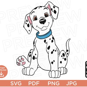 101 Dalmatians SVG Ears Dalmatian Svg Png Clipart Dog Cute - Etsy