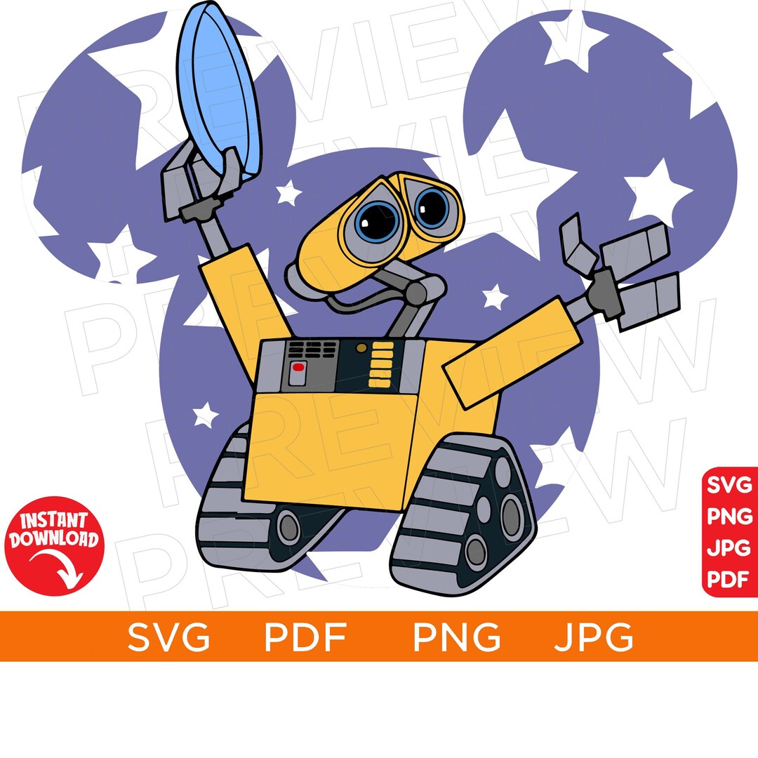 WallE Vector SVG WALLE Svg Disneyland Ears SVG Vector in Etsy Portugal