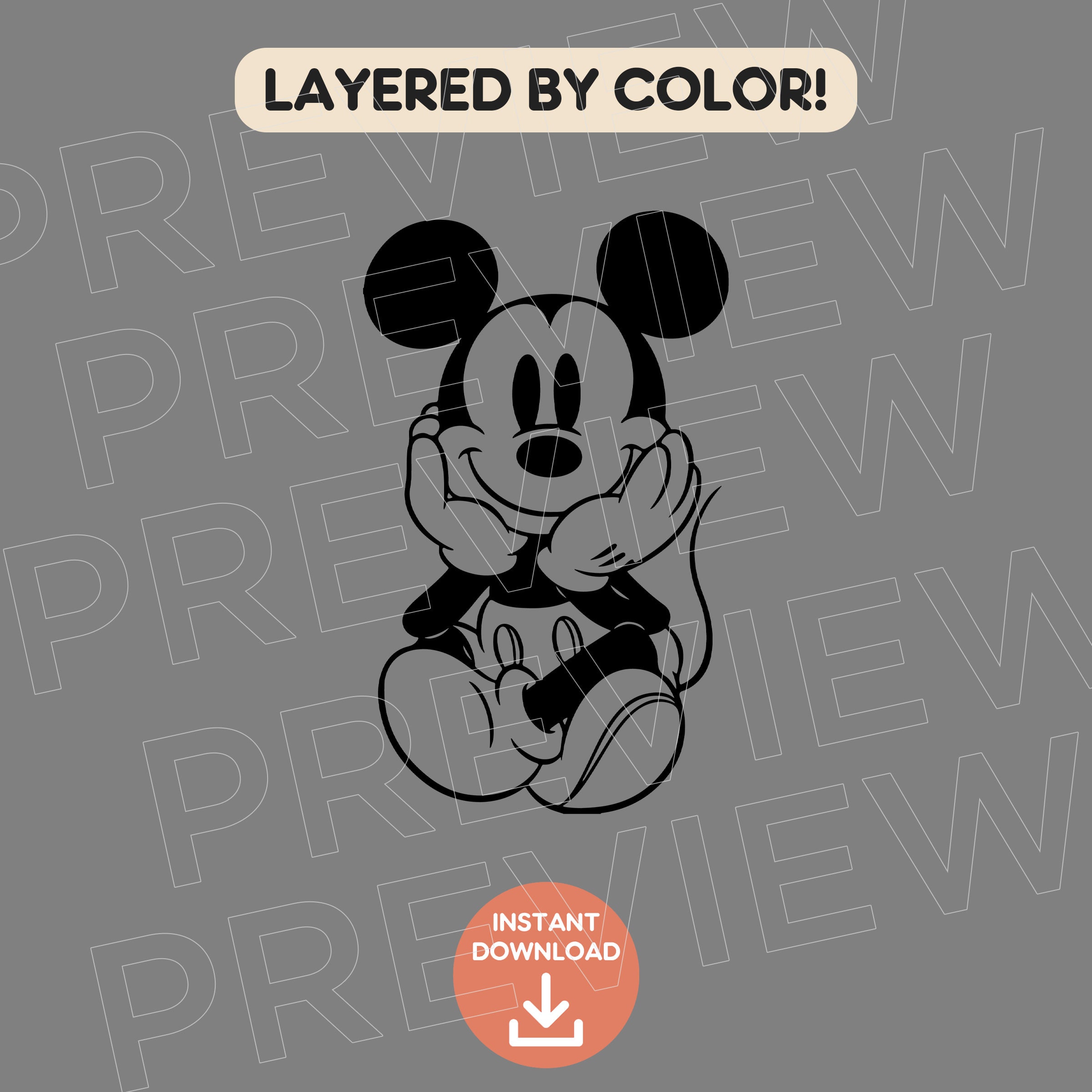 Mickey Mouse Classic Disneyland Ears SVG Png Disneyland Ears - Etsy