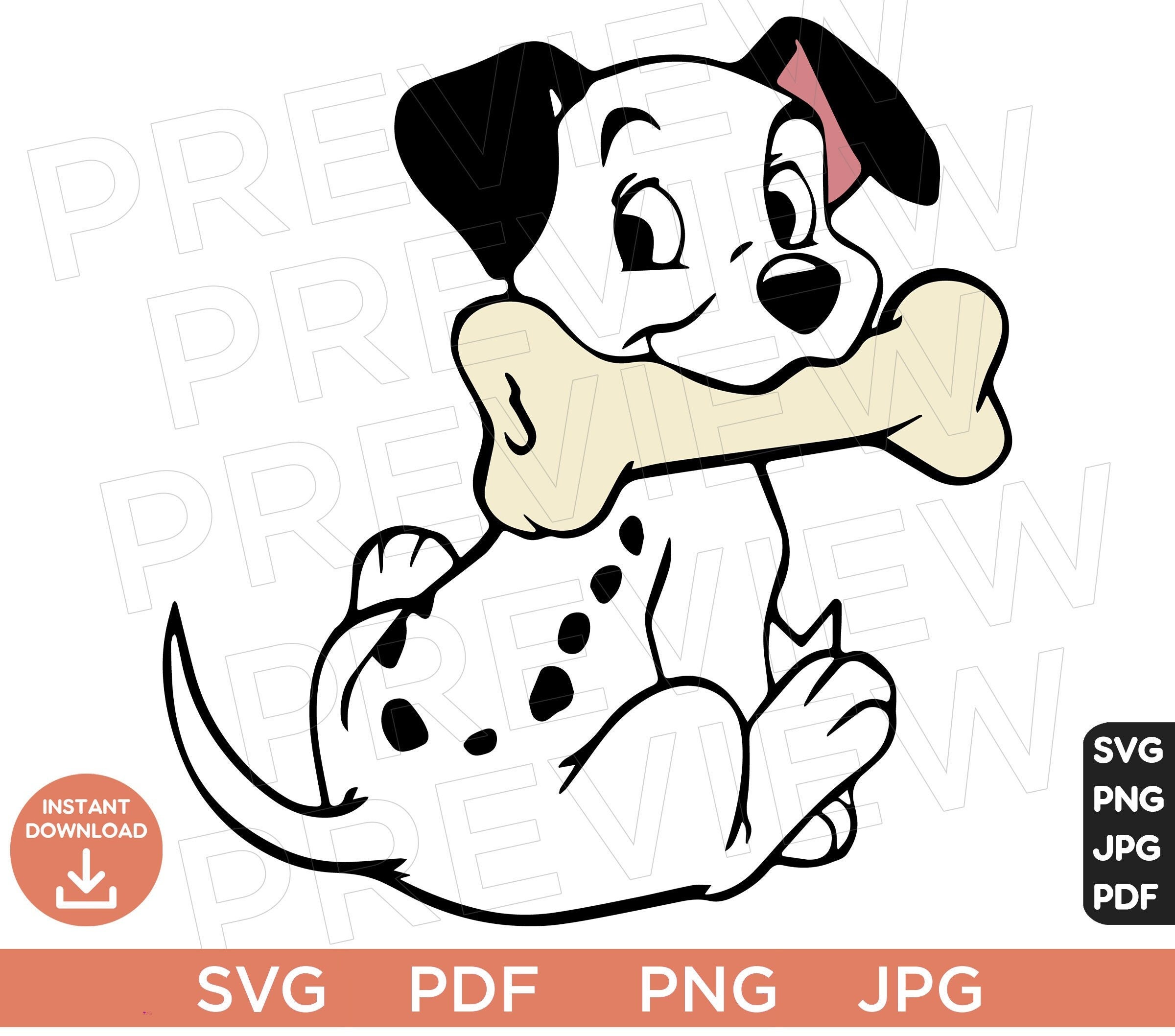 Disney 101 Dalmatians SVG Bundle Files For Cricut,