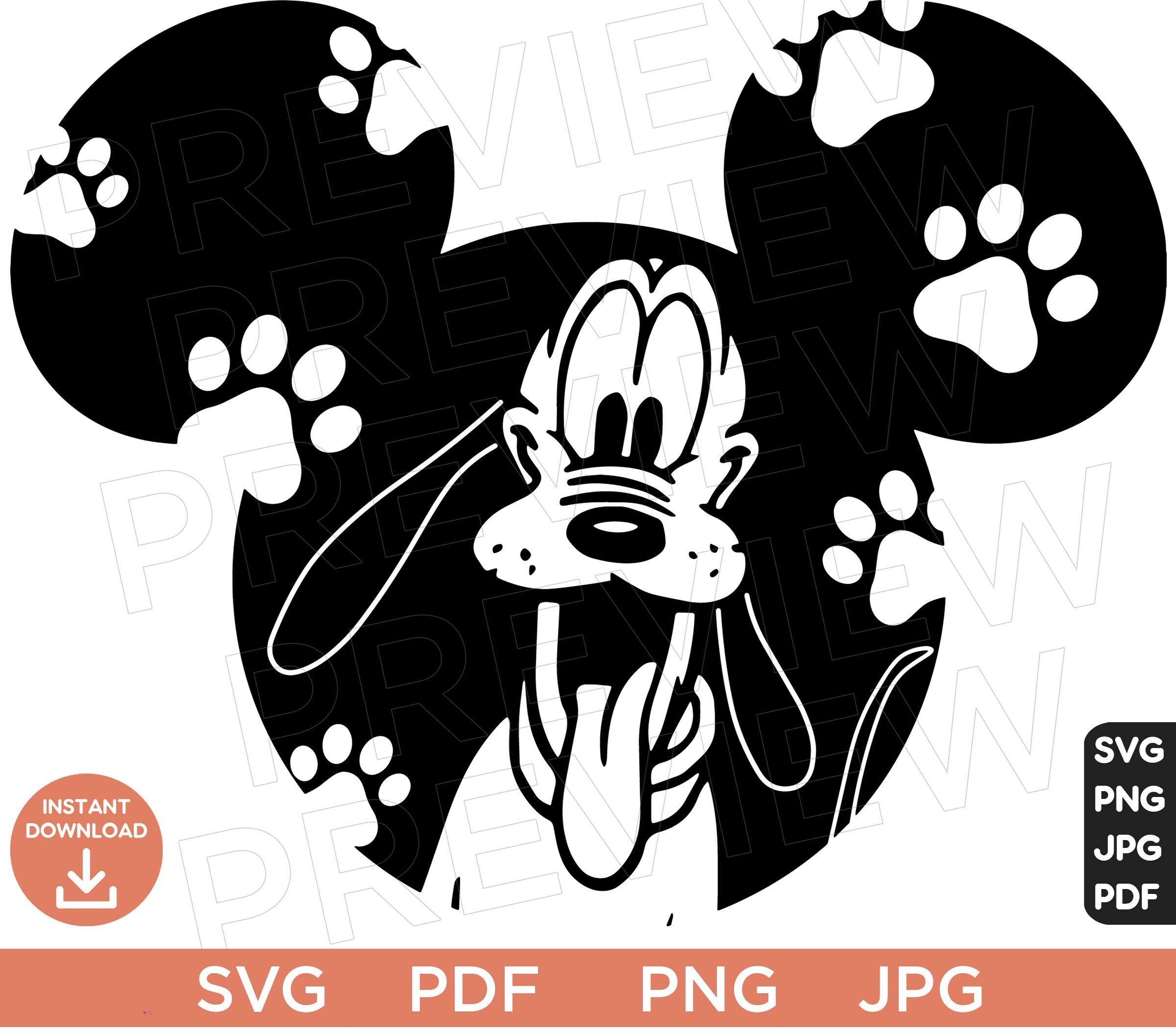 Pluto Vector Svg Pluto Ears SVG Dog Png Disneyland Ears Svg - Etsy