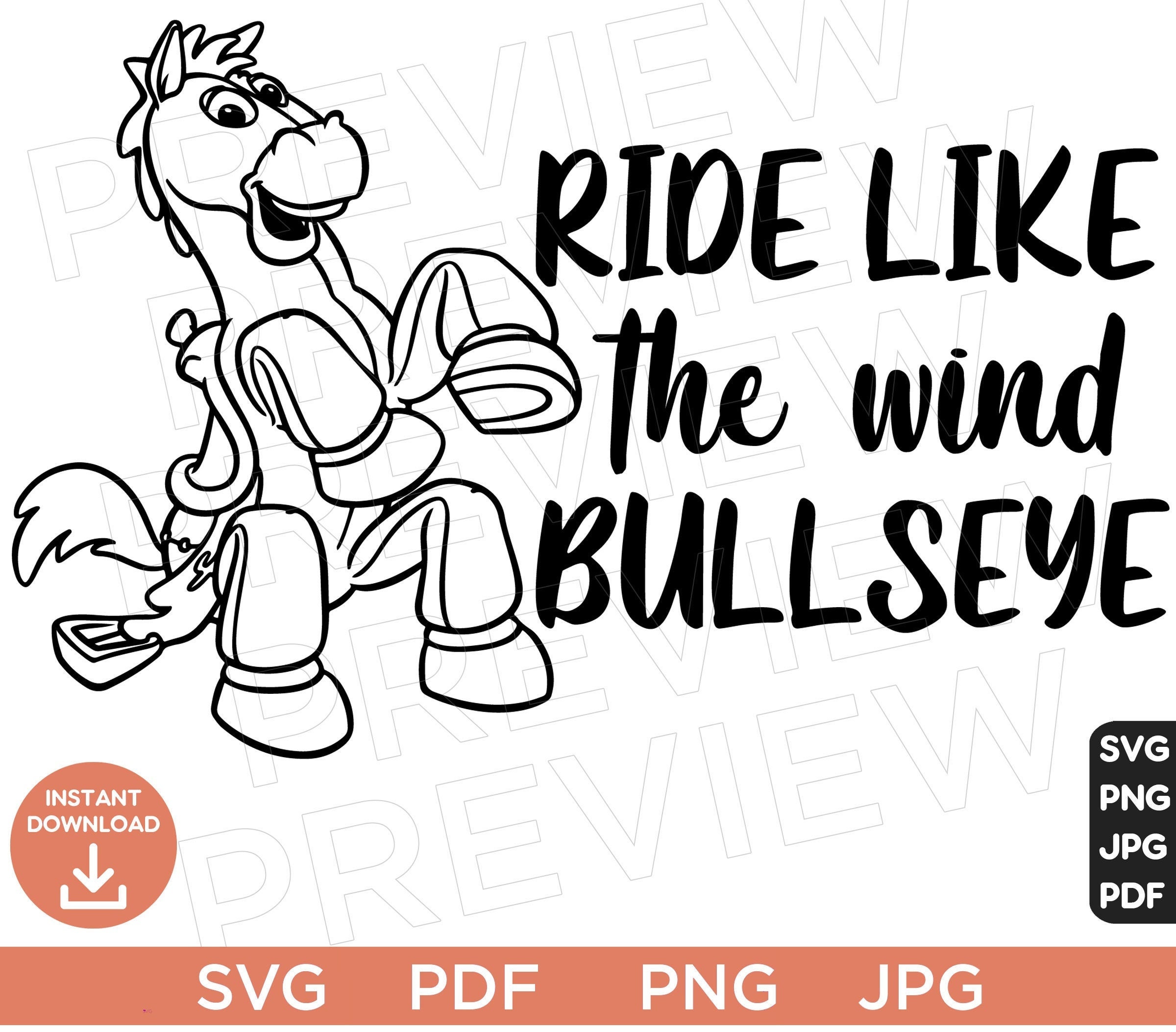 Ride Like the Wind Bullseye Svg Toy Story Svg Ears Svg Png Etsy